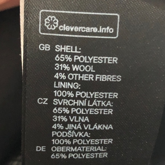 Mens Black/Grey Jacket. Size 42r. H&M - Picture 7 of 11